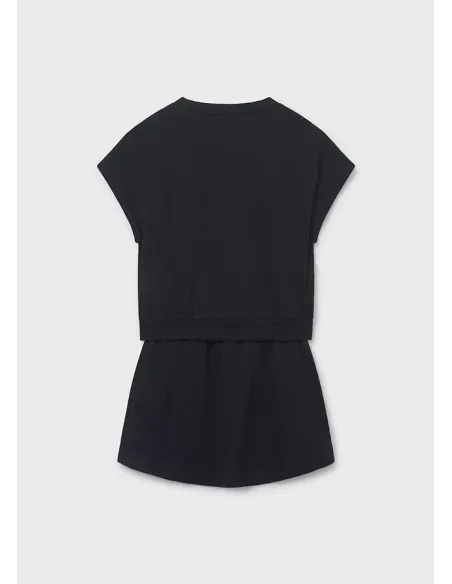 Conj. falda punto vivos - Negro     