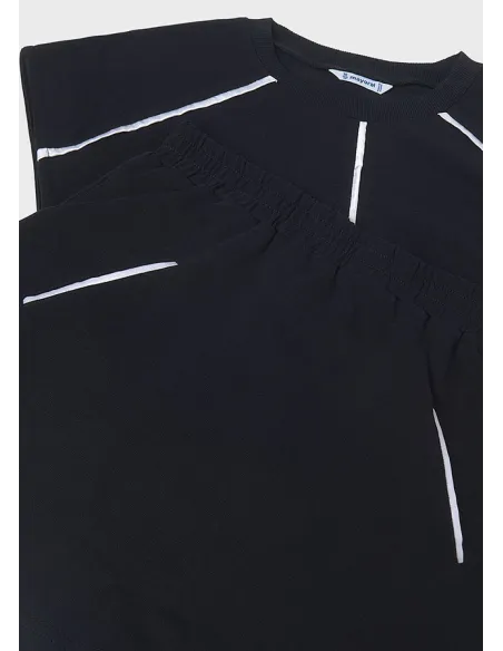 Conj. falda punto vivos - Negro     