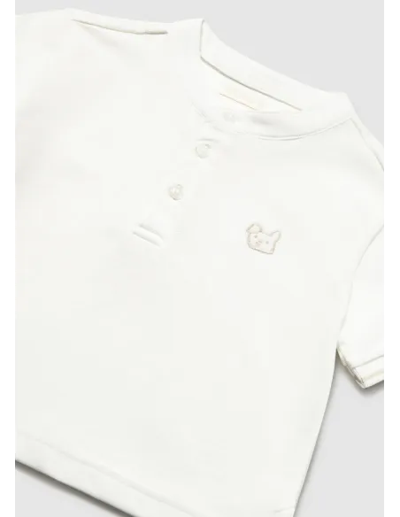 Polo m/c cuello mao - Nata      