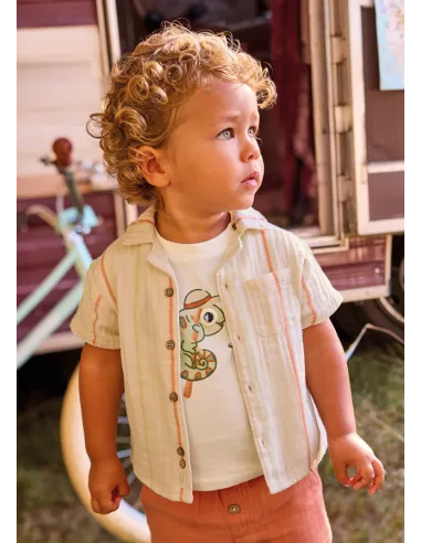 Camisa m/c bambula - Rayas     