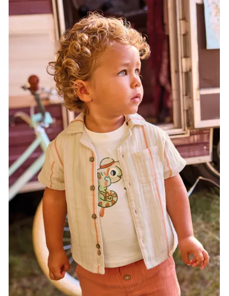 Camisa m/c bambula - Rayas     