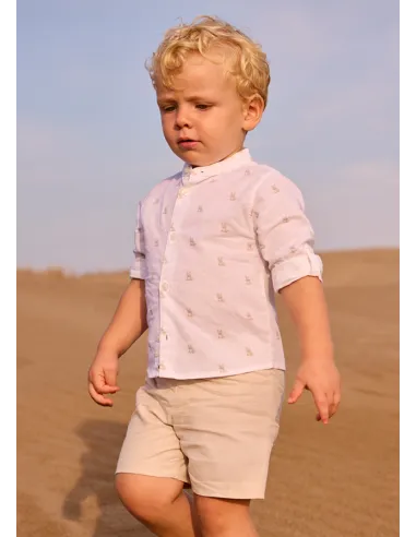 Bermuda lino suiting - Avena mez 