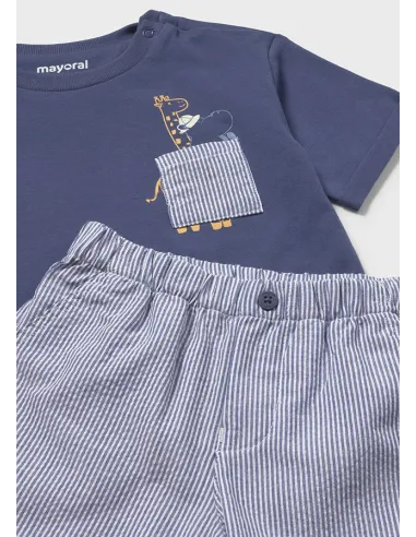 Conj. bermuda seersucker - Capri     