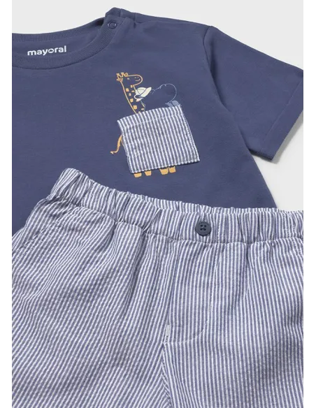 Conj. bermuda seersucker - Capri     