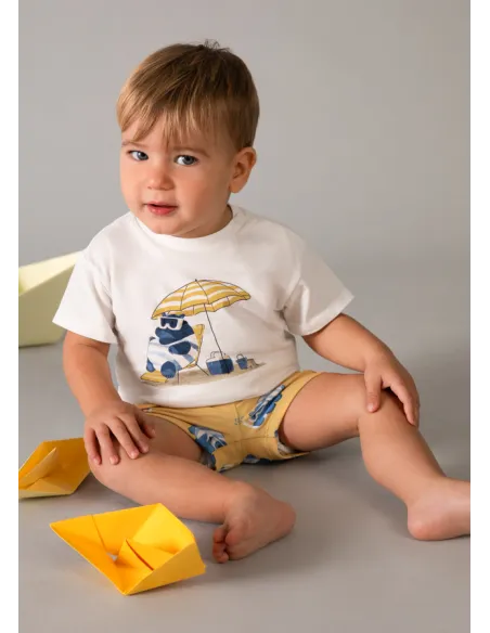 Conj. Baño camiseta - Peach     