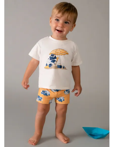 Conj. Baño camiseta - Peach     