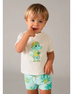 Conj. Baño camiseta - Aguamarina