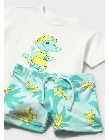 Conj. Baño camiseta - Aguamarina