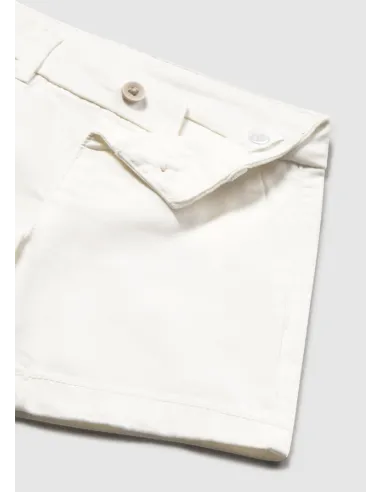 Bermuda chino sarga basica - Nata      