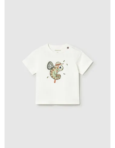 Camiseta m/c apliques play - Nata      