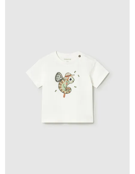 Camiseta m/c apliques play - Nata      