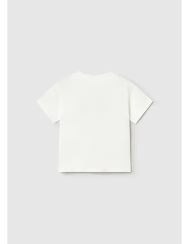 Camiseta m/c apliques play - Nata      