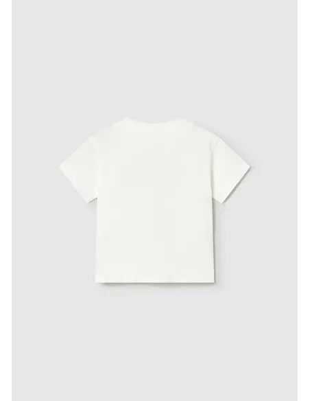 Camiseta m/c apliques play - Nata      