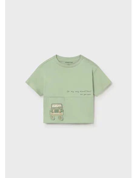 Camiseta m/c bolsillo - Matcha    