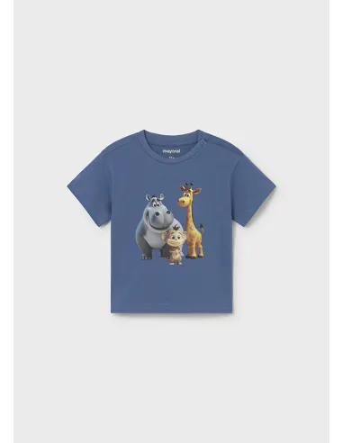 Camiseta m/c animal - Cobalto   