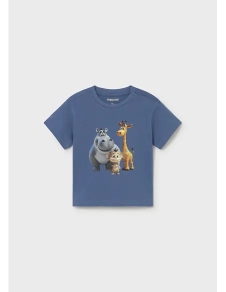 Camiseta m/c animal - Cobalto   