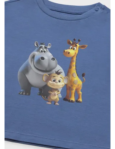 Camiseta m/c animal - Cobalto   