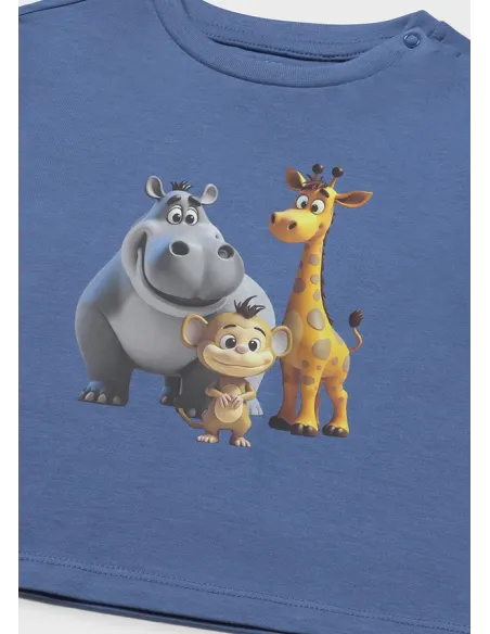 Camiseta m/c animal - Cobalto   