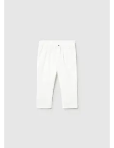 Pantalon lino relaxed - Blanco    