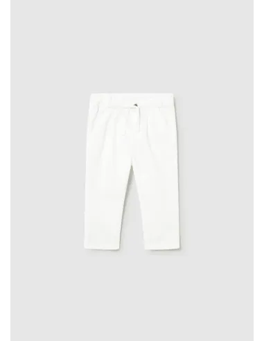 Pantalon lino relaxed - Blanco    