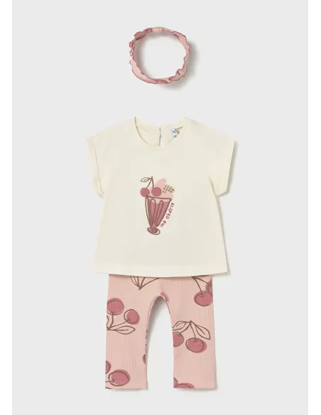 Conj. leggings con diadema - Peonia    