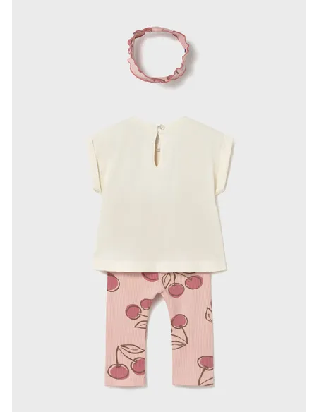 Conj. leggings con diadema - Peonia    