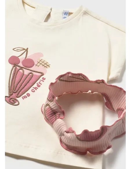 Conj. leggings con diadema - Peonia    