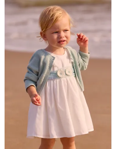 Vestido fajin tul - Crudo     