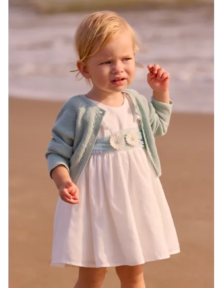 Vestido fajin tul - Crudo     