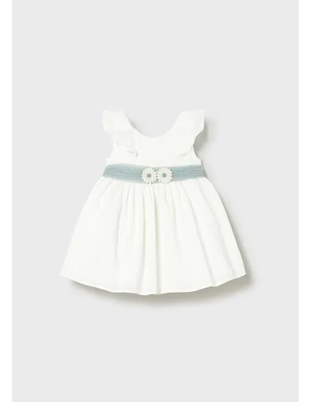 Vestido fajin tul - Crudo     