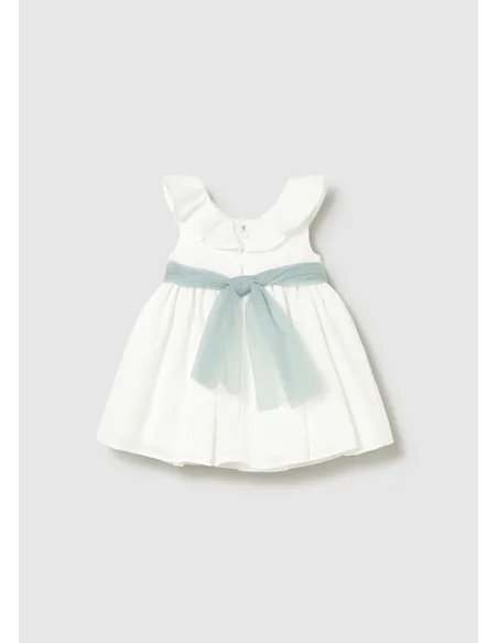 Vestido fajin tul - Crudo     