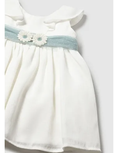 Vestido fajin tul - Crudo     