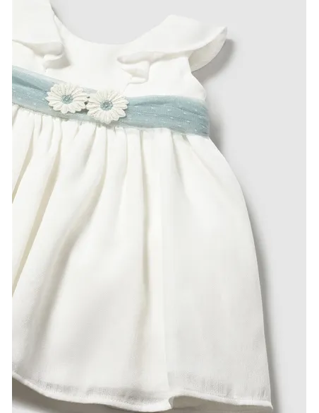 Vestido fajin tul - Crudo     