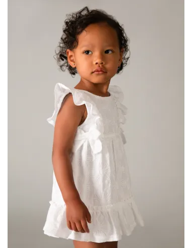 Vestido bordado - Blanco    