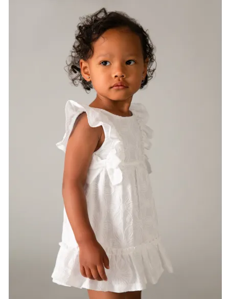 Vestido bordado - Blanco    