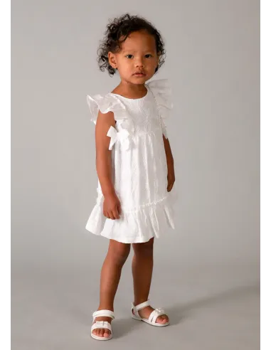 Vestido bordado - Blanco    