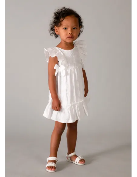 Vestido bordado - Blanco    
