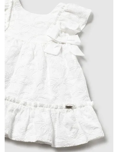 Vestido bordado - Blanco    