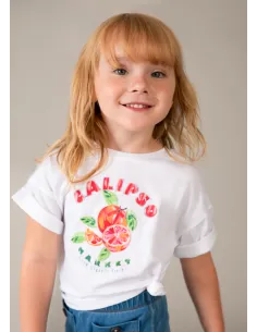 Camiseta m/c - Bco-persim