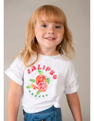 Camiseta m/c - Bco-persim