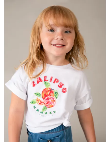 Camiseta m/c - Bco-persim