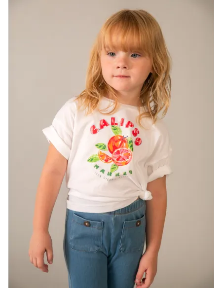 Camiseta m/c - Bco-persim