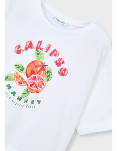 Camiseta m/c - Bco-persim