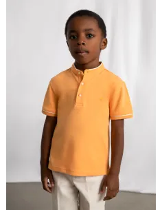 Polo m/c cuello mao - Peach     