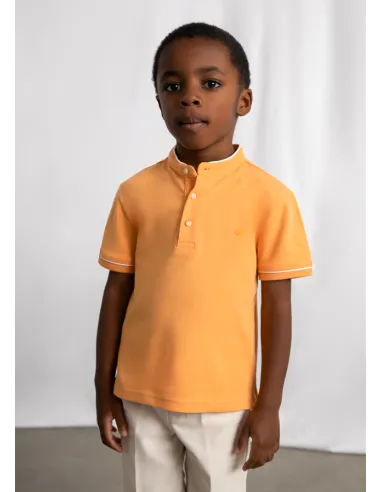 Polo m/c cuello mao - Peach     