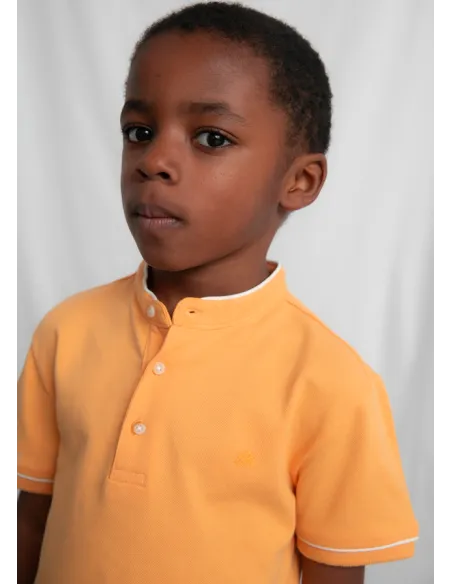 Polo m/c cuello mao - Peach     