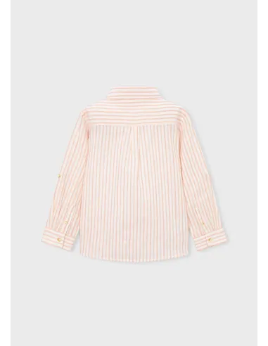 Camisa m/l lino c/camisero - Peach     