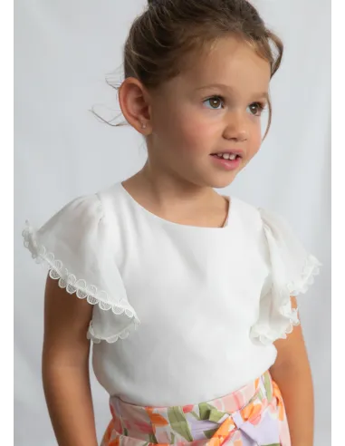 Bluson gasa puntillas - Crudo     