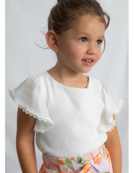 Bluson gasa puntillas - Crudo     