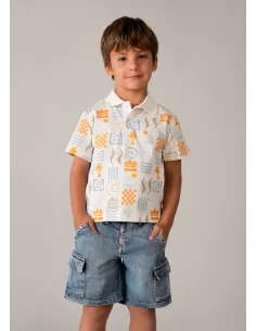 Super bermuda denim cargo - Claro     